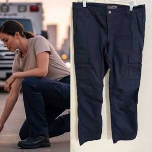 LAPG Women’s Tactical Cargo Pants Navy Ripstop Utility Work Pants 12 Regular